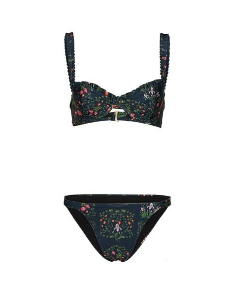 Agua By Agua Bendita Agraz Bouquet Bikini Set In Black Lyst