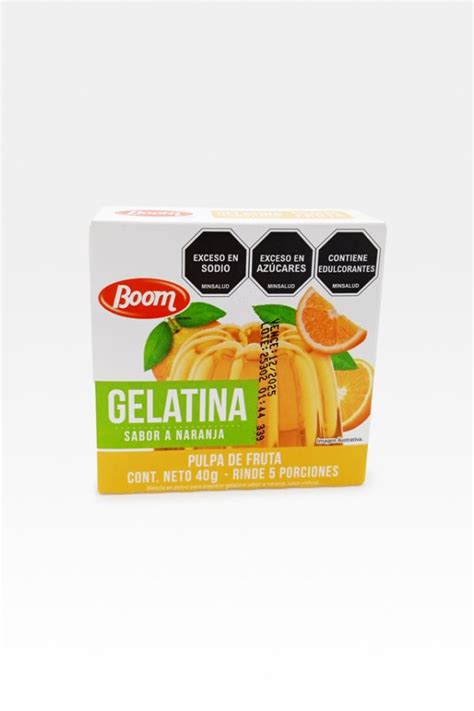 Gelatina Boom Sabor Naranja 40g CBM Tienda Online