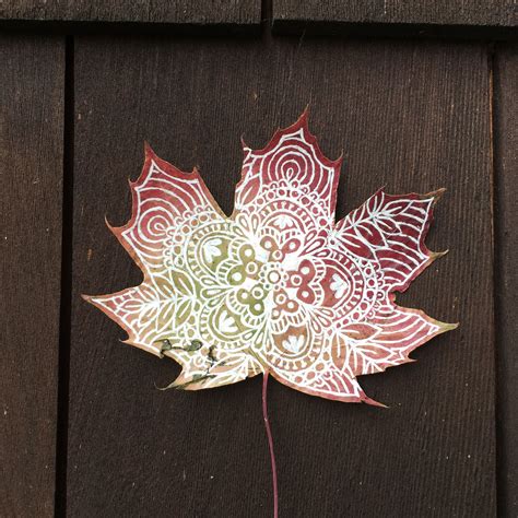 Mandala Leaf Art Leaf Art Mandala Nature Art