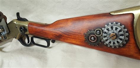 Steampunk 1866 Winchester Lever Action Carbine Rifle Wdouble Scopes