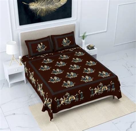 Multicolor Printed Pure Cotton Double Bed Sheet Type King At Rs 720