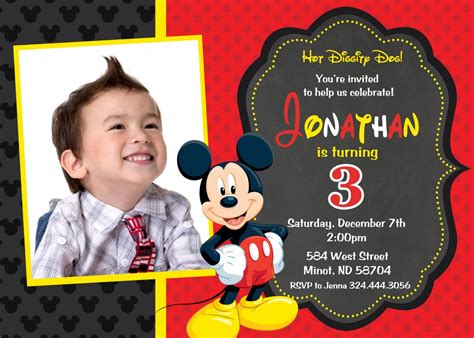 Invitacion De Mickey Mouse