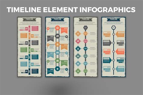 Infografik Vorlage F R Timeline Elemente Premium Vektor