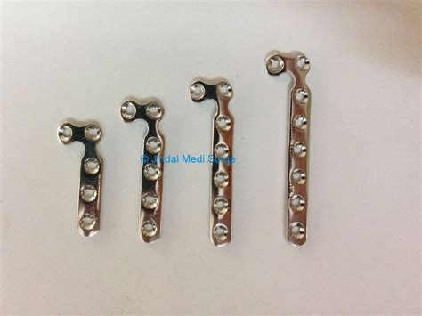 JMS Titanium Mini L Plate Orthopedic Implant For Maxillofacial Size