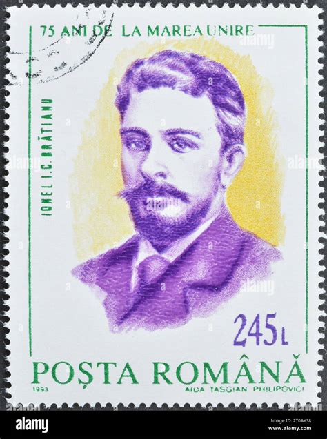 Cancelled Postage Stamp Printed By Romania That Shows Ion Ionel