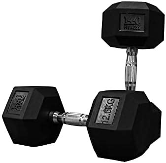 Prosportsae Rubber Hex Dumbbells Solid Cast Iron Core Rubber Coated