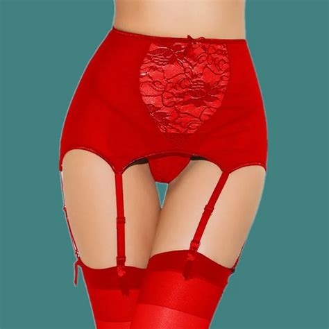 High Waist Women Sexy LingerieLace Stocking Belt Sexy Suspender Lingerie Bustier Vintage Goth XL