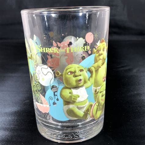 Mcdonald S Shrek The Third Glass Collector S Cup Dreamworks Donkey