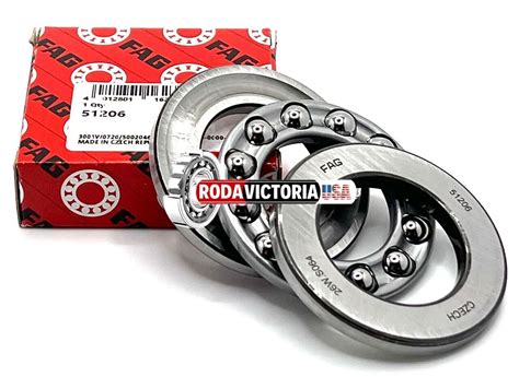 FAG 51206 Thrust Ball Bearing 30X52X16 MM - Rodavictoria USA