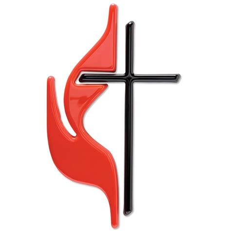 Methodist Cross Signs - Plastic Cross & Flame | Woodland Manufacturing