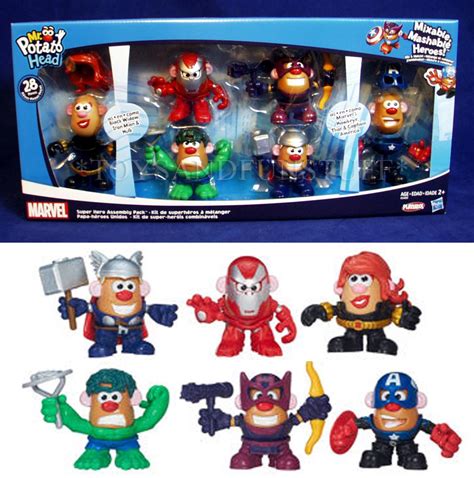 New Mr Potato Head Avengers Set 6 Marvel Mixable Mashable Super Heroes