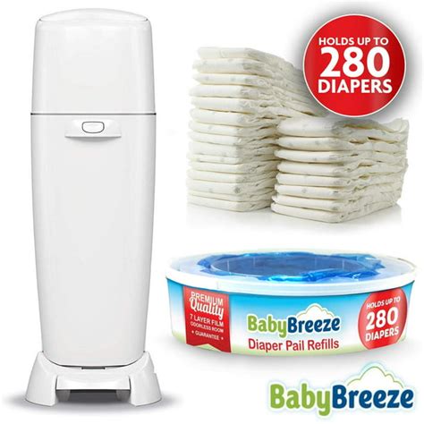 BabyBreeze Diaper Pail Refills Bags for Diaper Genie - 1120 Count (4-Pack) - Walmart.com ...