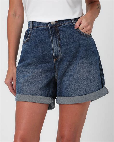 Riachuelo Bermuda Jeans Feminino Barra Dobrada Denim M Dio Ak By