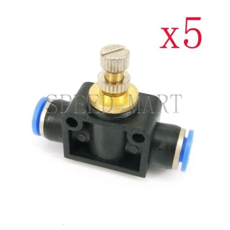 Pcs Mm Pneumatic Air Valve Flow Speed Control Throttle Push Inline