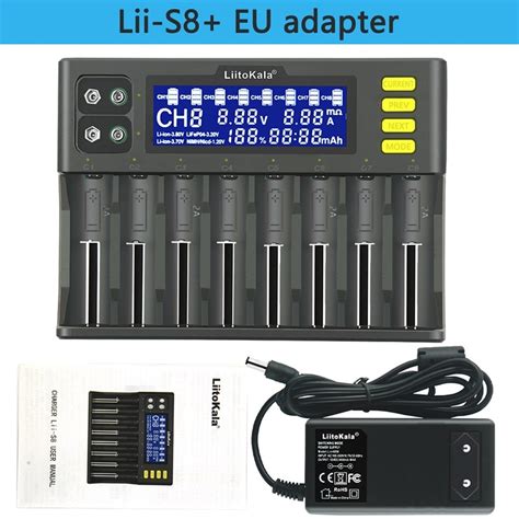 LiitoKala Lii S8 8 Yuvalar LCD Pil Arj Cihaz Li Ion LiFePO4 I In Ni MH