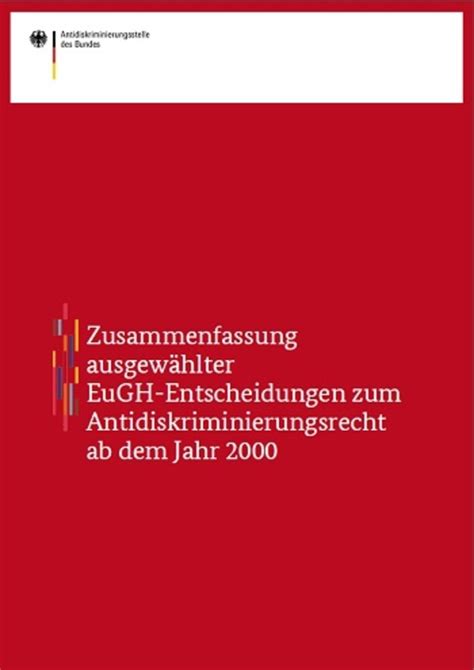 Antidiskriminierungsstelle Publikationen Zusammenfassung