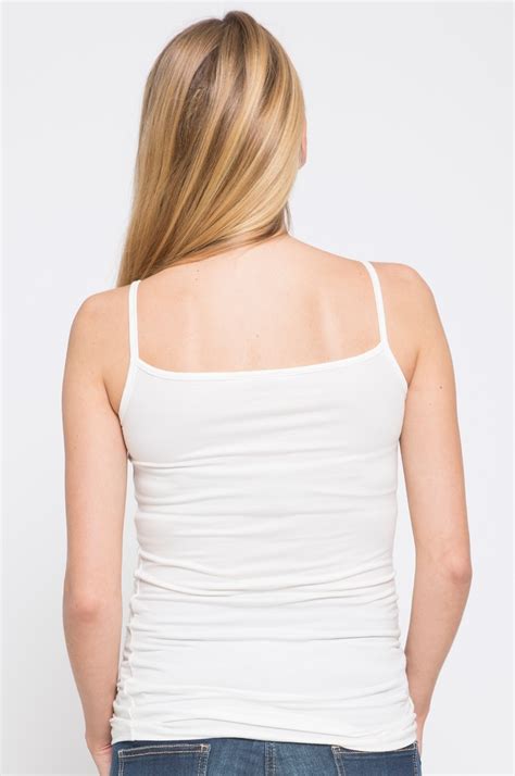 Spaghetti Strap Cami Top Off White