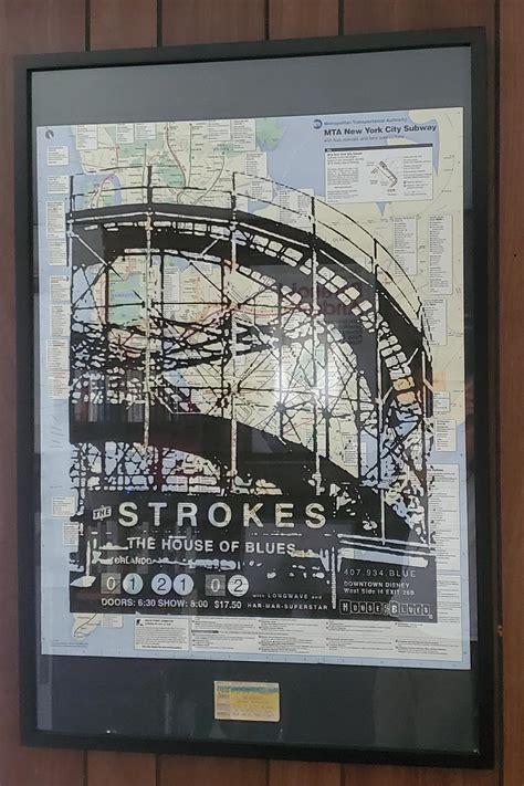 Finally framed the concert poster from when I saw The Strokes the first ...