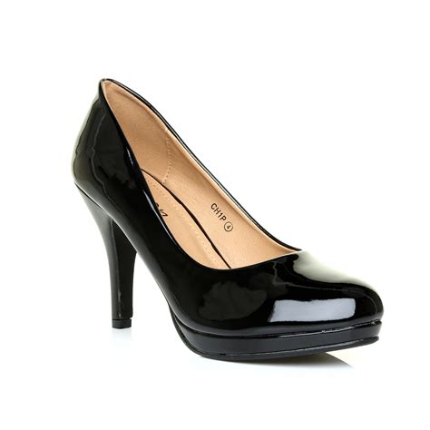 OFFICE Work Classic Low Platform Mid-High Heel Pumps Ladies Court Shoes US Size