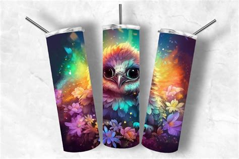 Eagle Neon 22oz Skinny Tumbler Sublimation Design