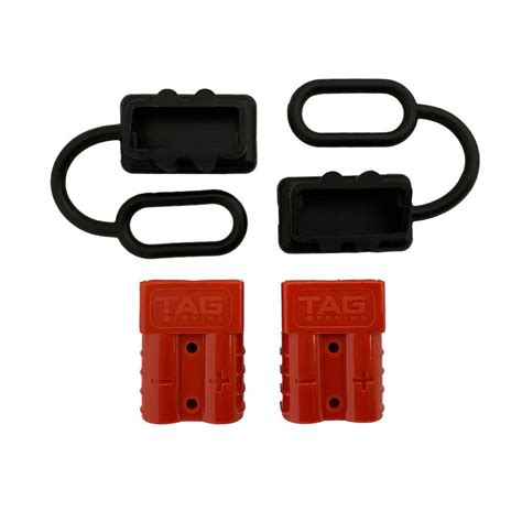 Tag Heavy Duty Connector Set Red Anderson Plugs With Covers