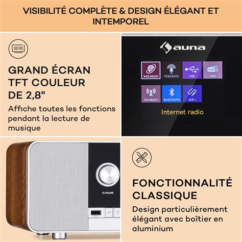 auna Connect 120 MKII radio Internet Lecteur multimédia Enceintes