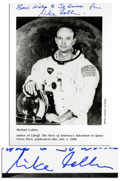 Lot Detail - Apollo 11 Astronaut Michael Collins Signed Photo -- ''Best ...