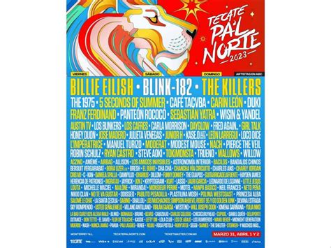 Line Up Tecate Pal Norte