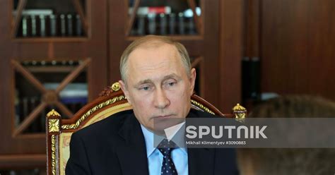 Russian President Vladimir Putin Meets With Gazprom Ceo Alexei Miller