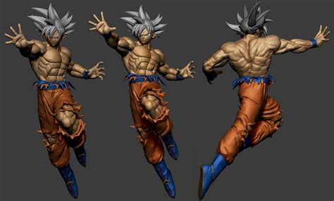 Goku Ultra Instinct 3d Model Dragon Ball Art Goku Dragon Ball Art Goku