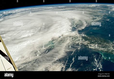 View From Space Of Hurricane Idalia Over The Gulf Of Mexico Stock Photo