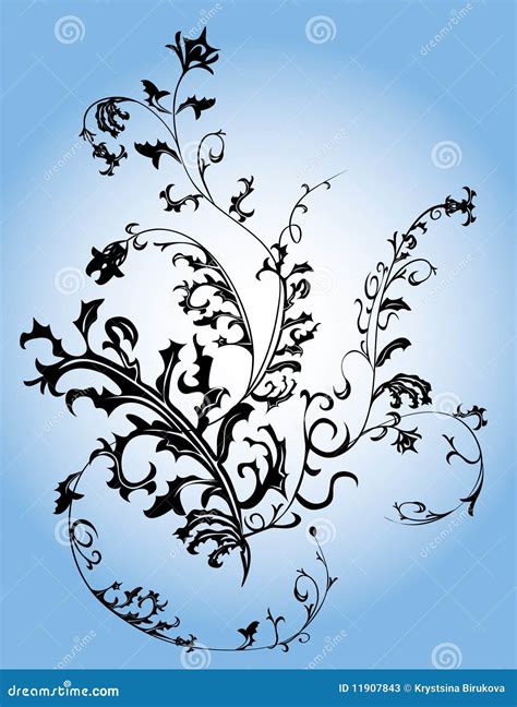 Abstract Floral Element Stock Vector Illustration Of Swirl 11907843