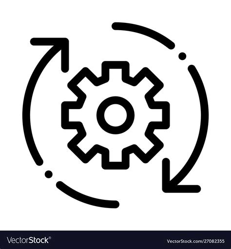 Gear And Arrows Around Agile Element Icon Vector Image