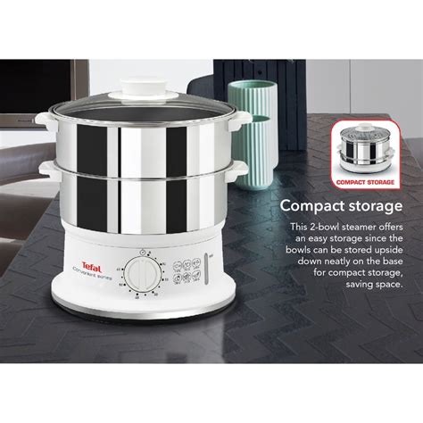 Tefal VC1451 Stainless Steel Convenient Steamer Shopee Singapore