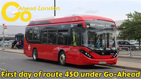 FIRST DAY BRAND NEW Bus Journey On 450 Go Ahead London ADL BYD