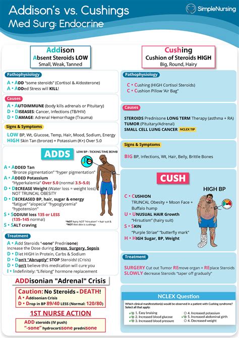 Addison S Vs Cushings Addison S Vs Cushings Med Surg Endocrine