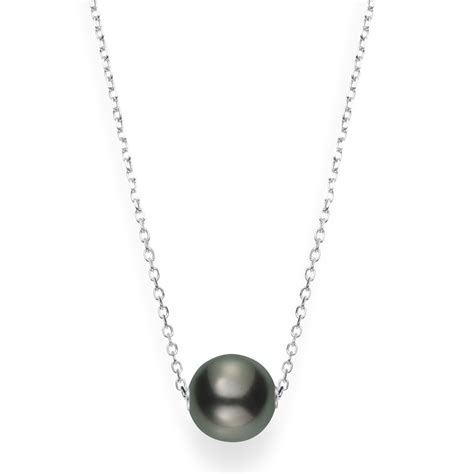 Mikimoto Black South Sea Cultured Single Pearl Pendant Bryant And Sons