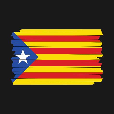 Catalonia Flag Brush 21915766 Vector Art At Vecteezy