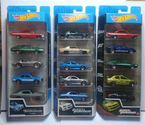 Hotwheels Rápido Y Furioso Set 1 2 Y 3 pack 5 Envío gratis