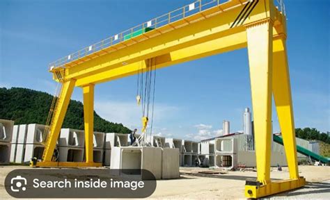 Single Girder Automatic Gantry Crane Maximum Lifting Capacity Ton