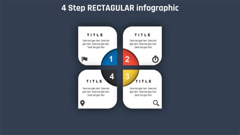 17 PowerPoint 4 Step RECTANGULAR Infographic PowerUP With POWERPOINT