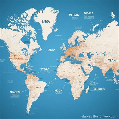 Mega Cities On World Map Stable Diffusion Online