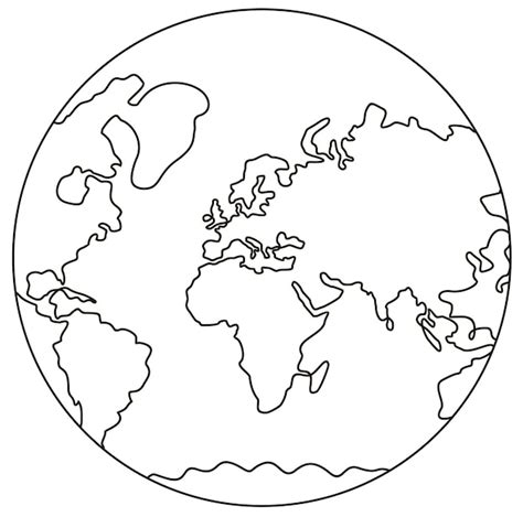 Globo Globo Terrestre Disegno Di Una Linea Della Mappa Del Mondo