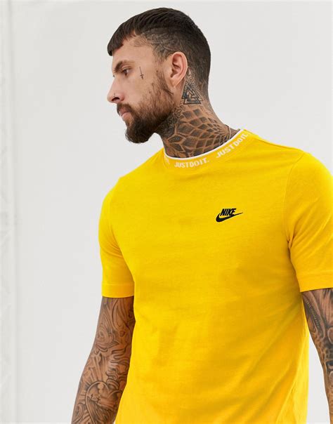 Camiseta Amarilla Con Logo Just Do It Nike De Hombre De Color Amarillo