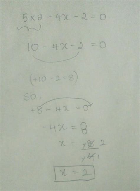 Solve The Following Quadratic Equations Bycompleting Square Method 5x2