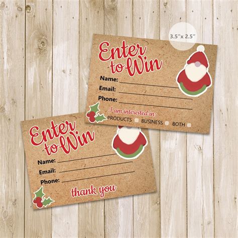 Printable Raffle Ticket Templates Enter To Win Cards Printable Etsy