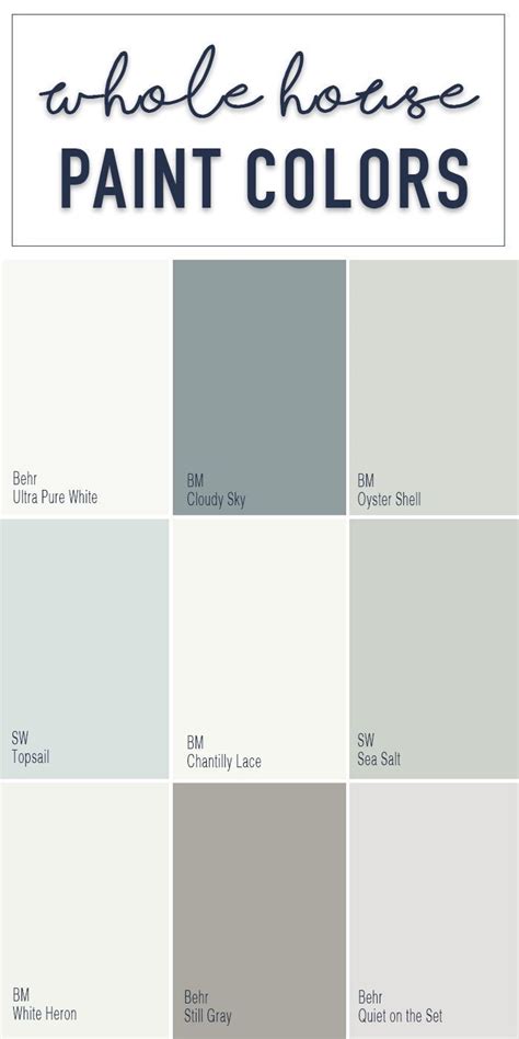 Coastal Paint Colors From Behr Benjamin Moore And Sherwin Williams