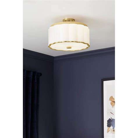 Springfield Drum Shade Semi Flush Ceiling Light Shelly Lighting