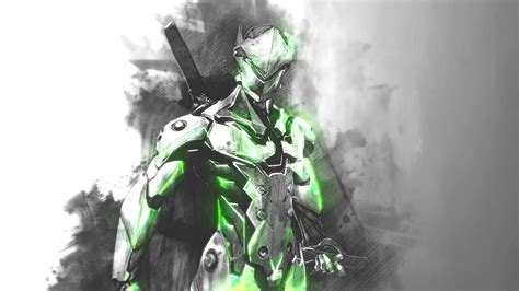 Genji Shimada Hd Wallpaper Overwatch Video Game Art