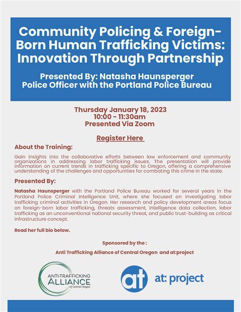 Community Policing And Foreign Born Human Trafficking Victims Innovation Through Partnerships